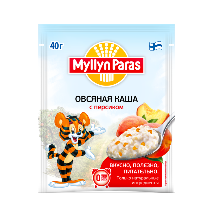 Овсяная каша с персиком Тигренок