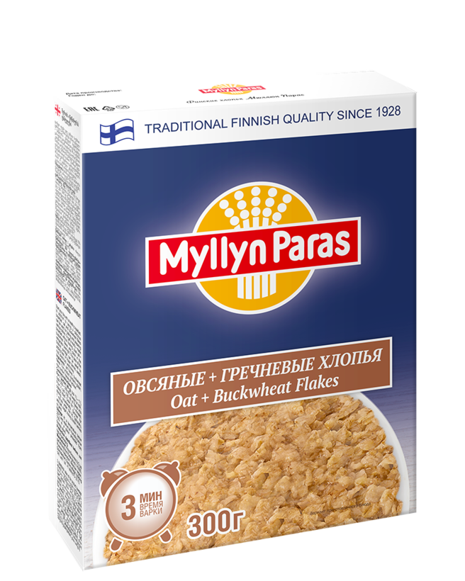 Овсяные + гречневые хлопья Myllyn Paras