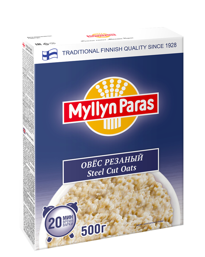 STEEL CUT OATS овес резаный Myllyn Paras